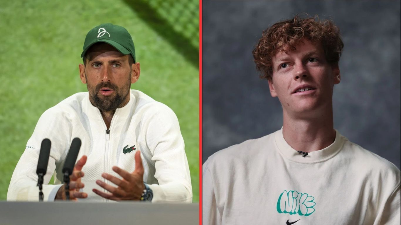 Novak Djokovic(left) and Jannik Sinner(right). Images:Getty