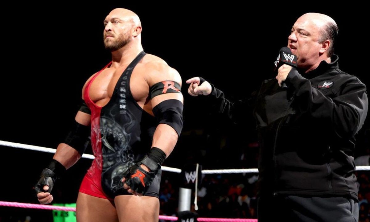 Ryback and Paul Heyman during a promo. [Photo credit: WWE.com]