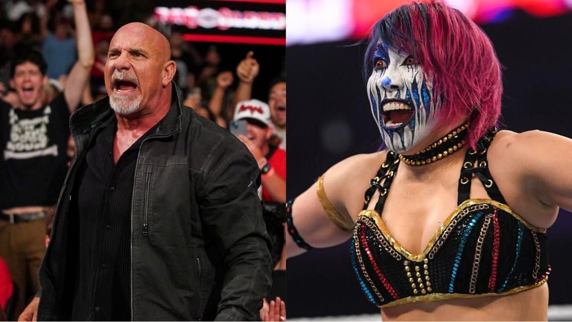 Goldberg (left), Asuka (right). [Image credits: wwe.com]