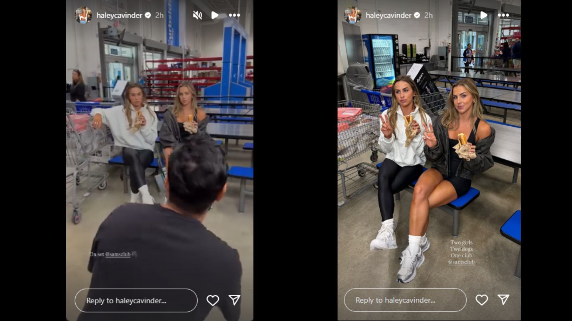 Haley Cavinder shared a look at her latest brand deal with sister Hanna. (Photos via Haley Cavinder&#039;s Instagram Story)