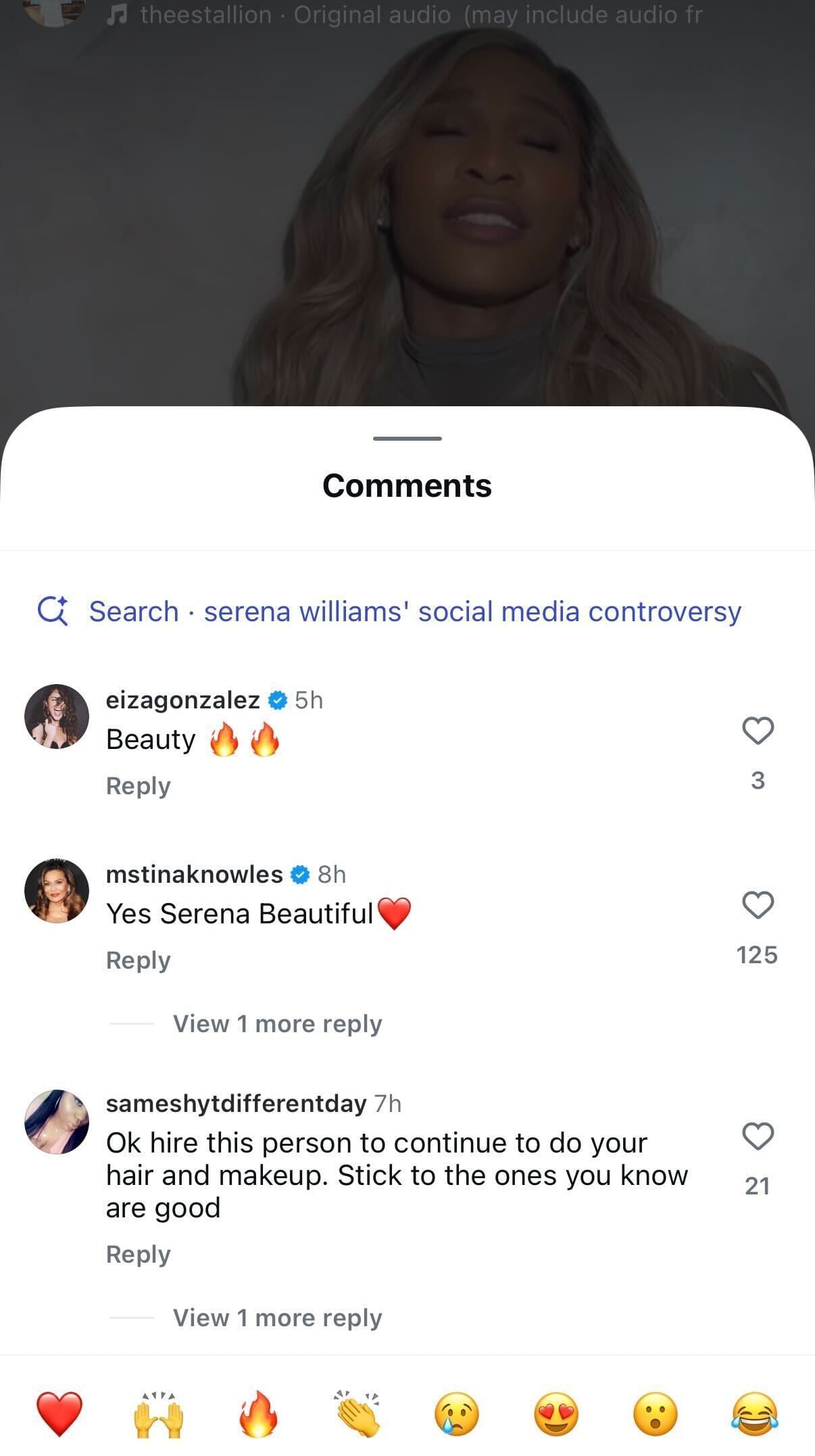 Grigor Dimitrov&#039;s girlfriend Eiza Gonzalez reacts to Serena Williams&#039; social media post (Source: Instagram)