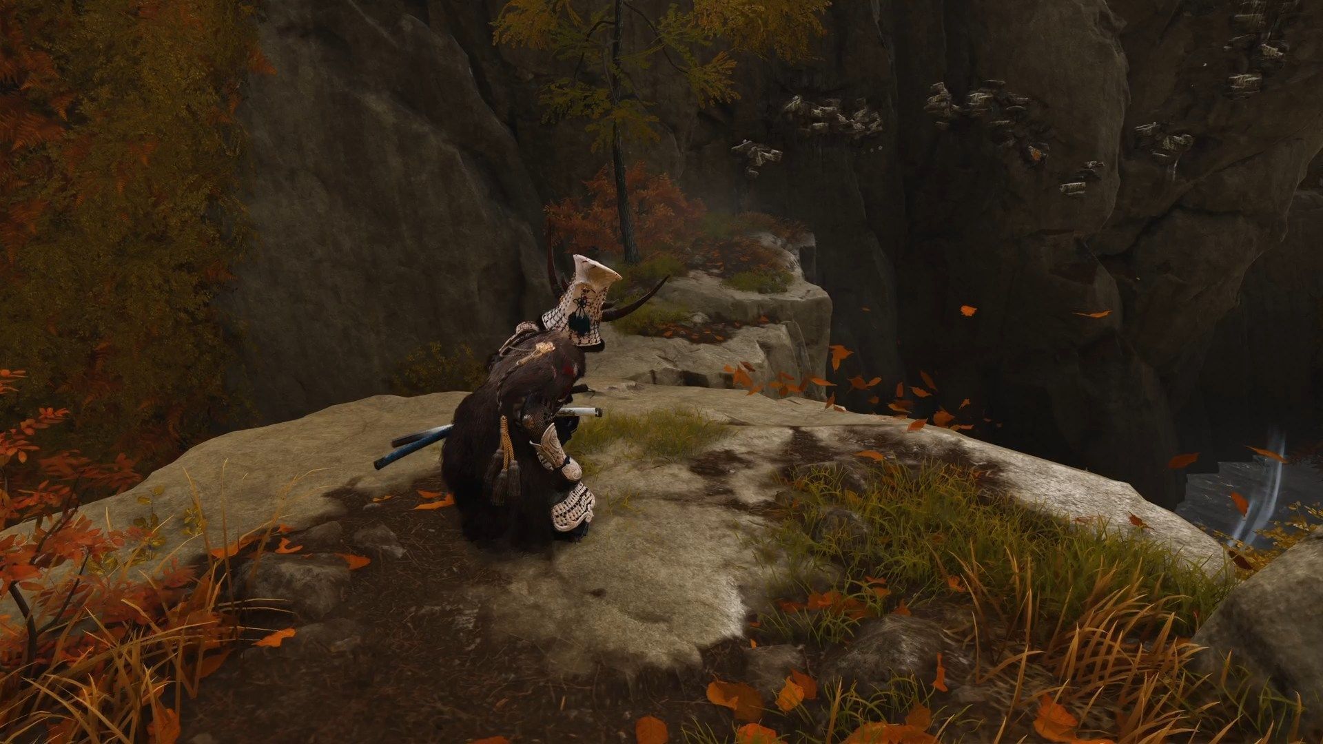 Jump across and go right using the ledges (Image via Sucker Punch)
