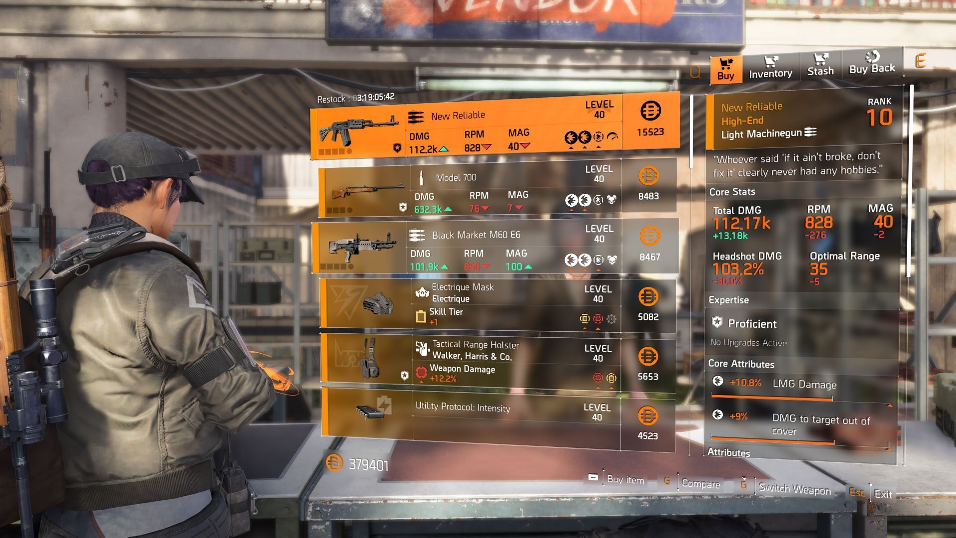 The Division 2 vendor at the Campus (Image via SK Gaming || Ubisoft)