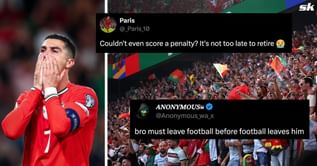 “Leave football before the football leaves you” - Fans make their feelings clear as Cristiano Ronaldo misses penalty in 1-0 win vs Ireland