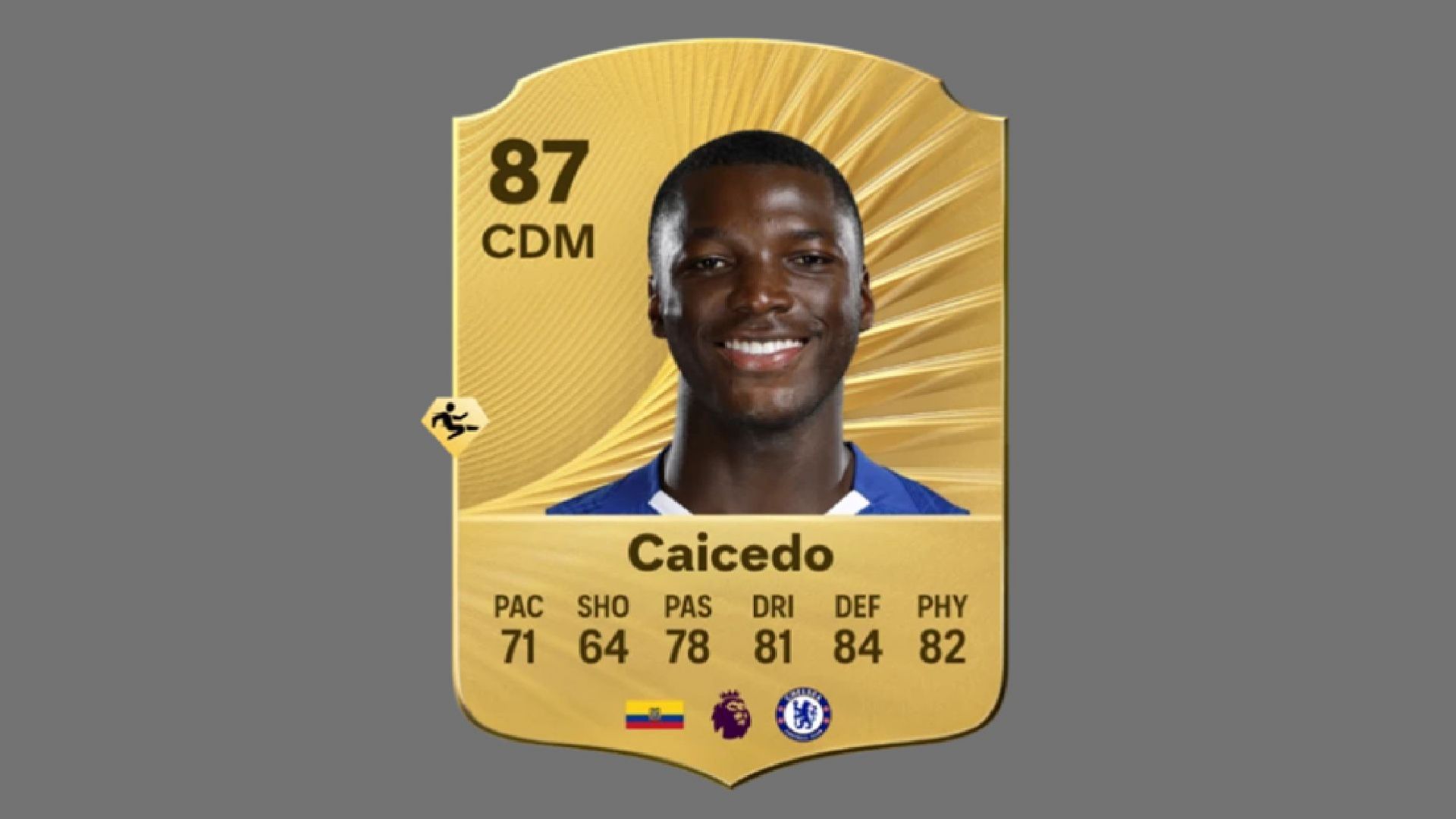 Moises Caicedo is a great defensive midfielder in the game (Image via EA Sports)