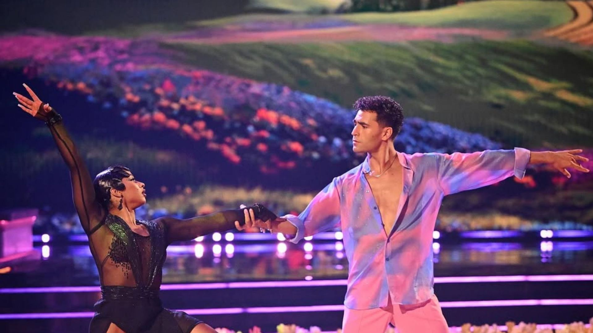 Jordan Chiles and Ezra Sosa in action at the 34th season of Dancing with the Stars [Image Source : Jordan Chiles&#039; Instagram]