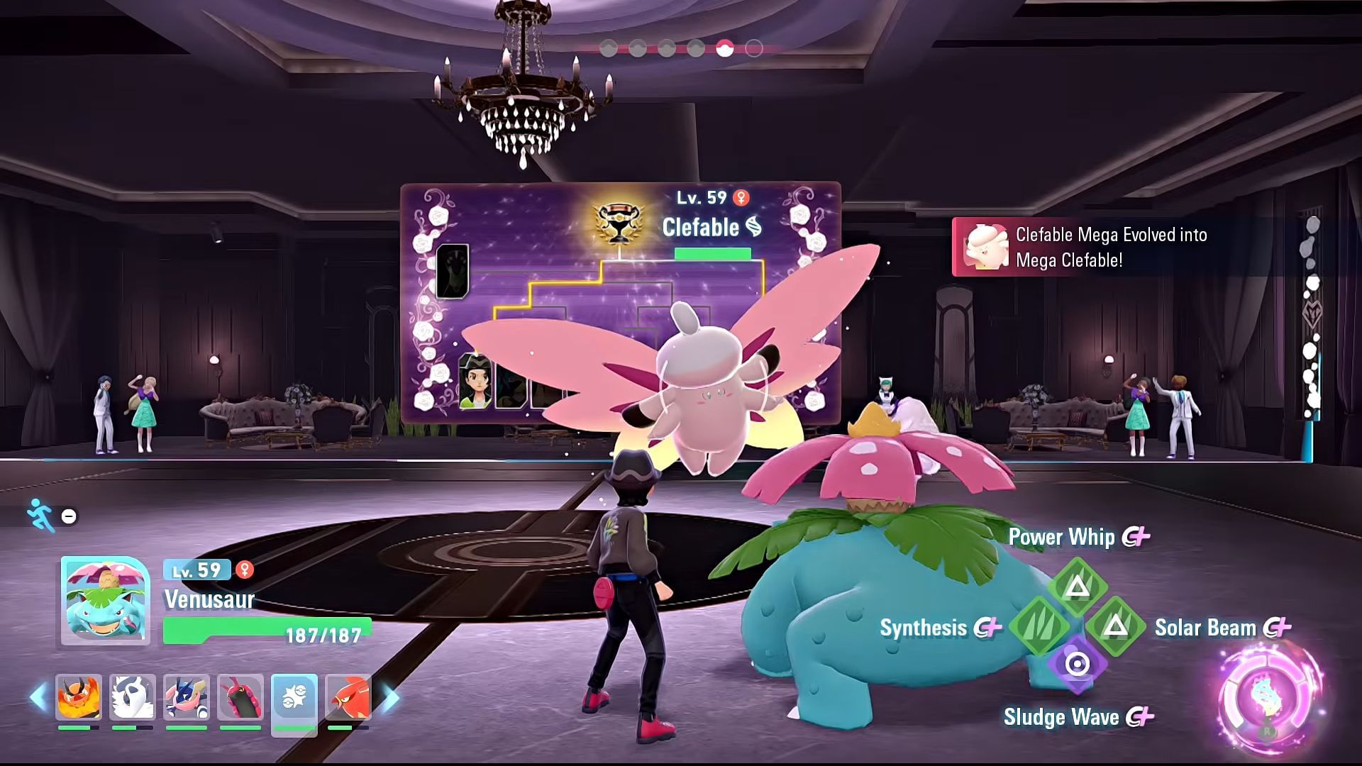 Mega Clefable has a large HP bar and hard-hitting moves (Image via YouTube/@Mixeli)
