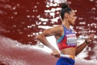 Sydney McLaughlin-Levrone competes in the relay at the World Athletics Championships Tokyo 2025 - Source: Getty