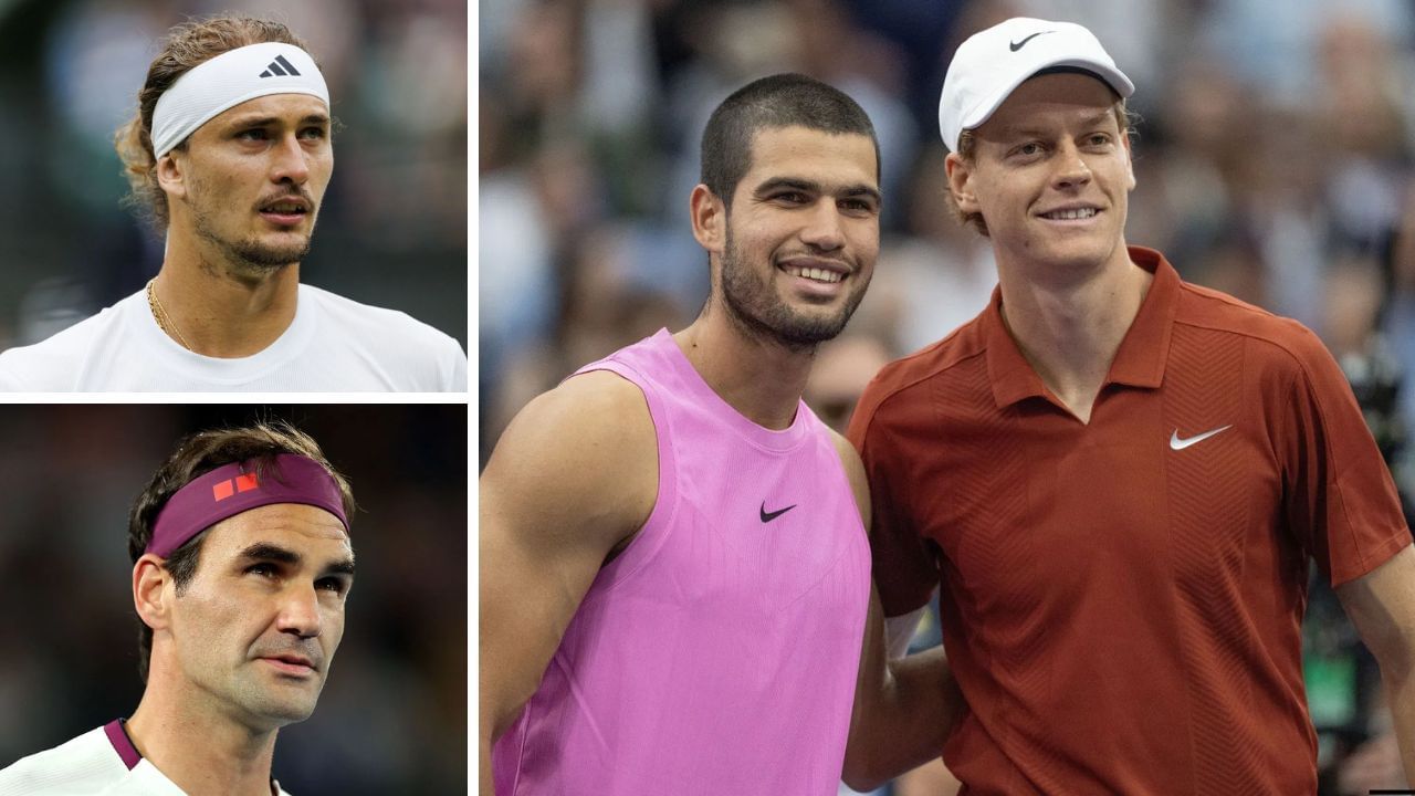 Jannik Sinner Carlos Alcaraz Federer Alexander Zverev
