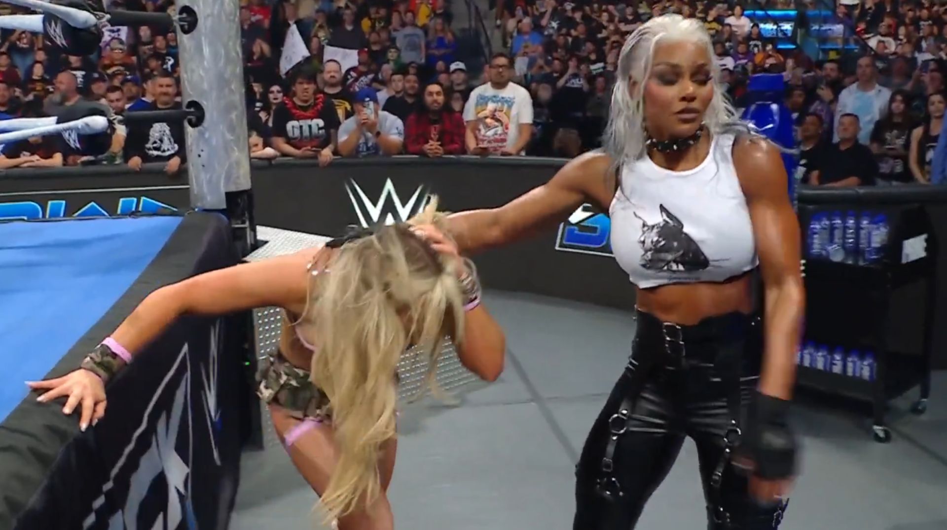 Jade Cargill shook things up on SmackDown. (Image Credit: WWE on X).