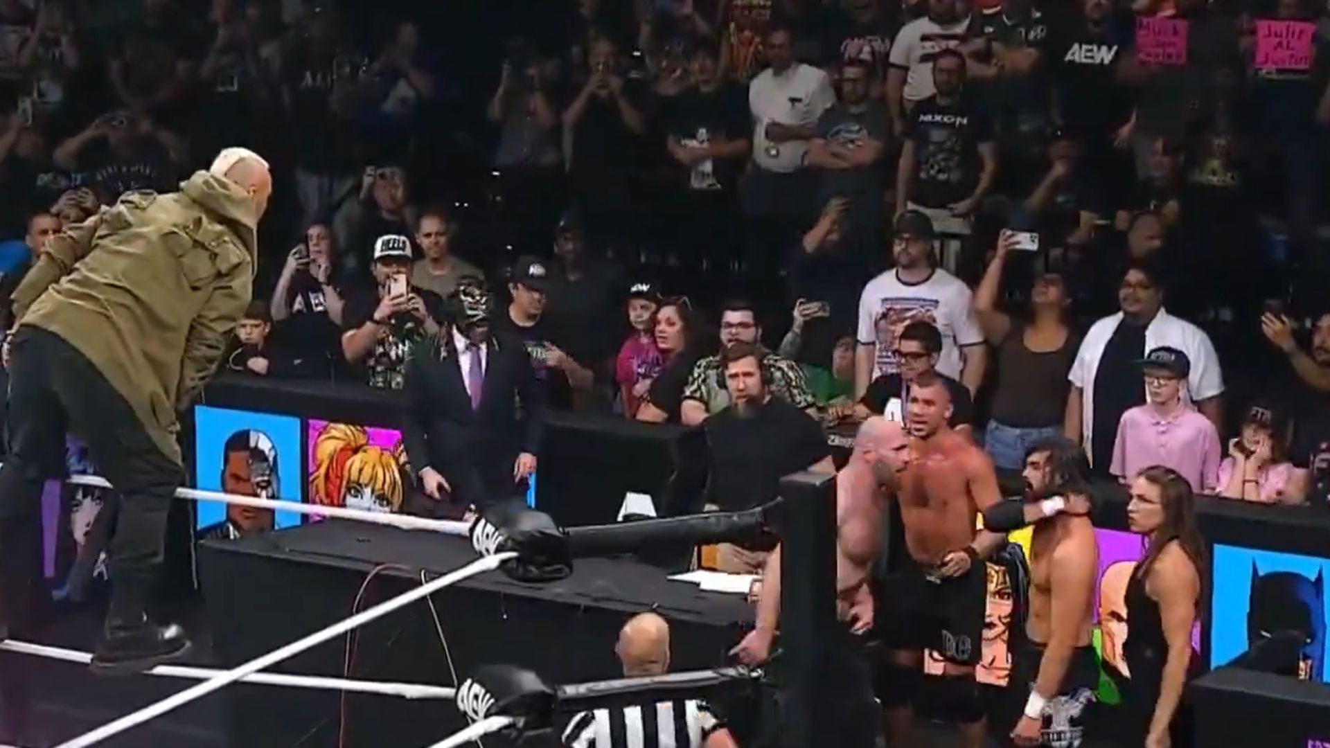 Darby Allin fending off Jon Moxley and The Death Riders on AEW Dynamite [Image Credits: AEW&#039;s X profile]
