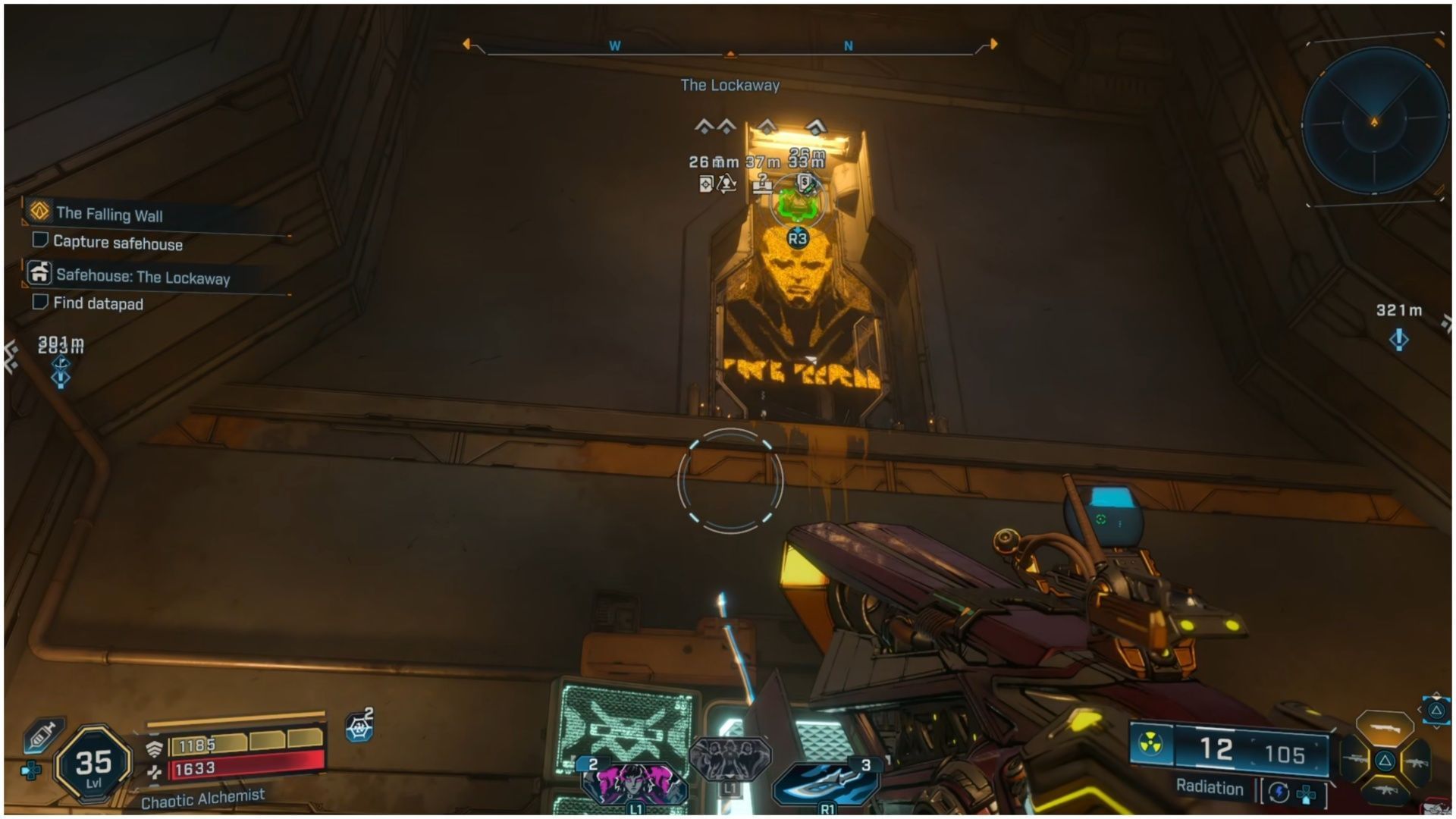 Just grab hold of the Timekeeper&#039;s face, and swing through it (Image via 2K Games)
