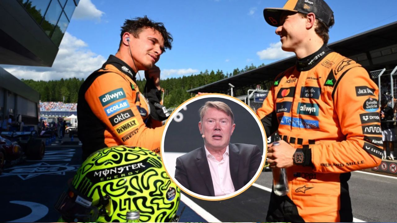 Lando Norris, Oscar Piastri, and Mika Hakkinen