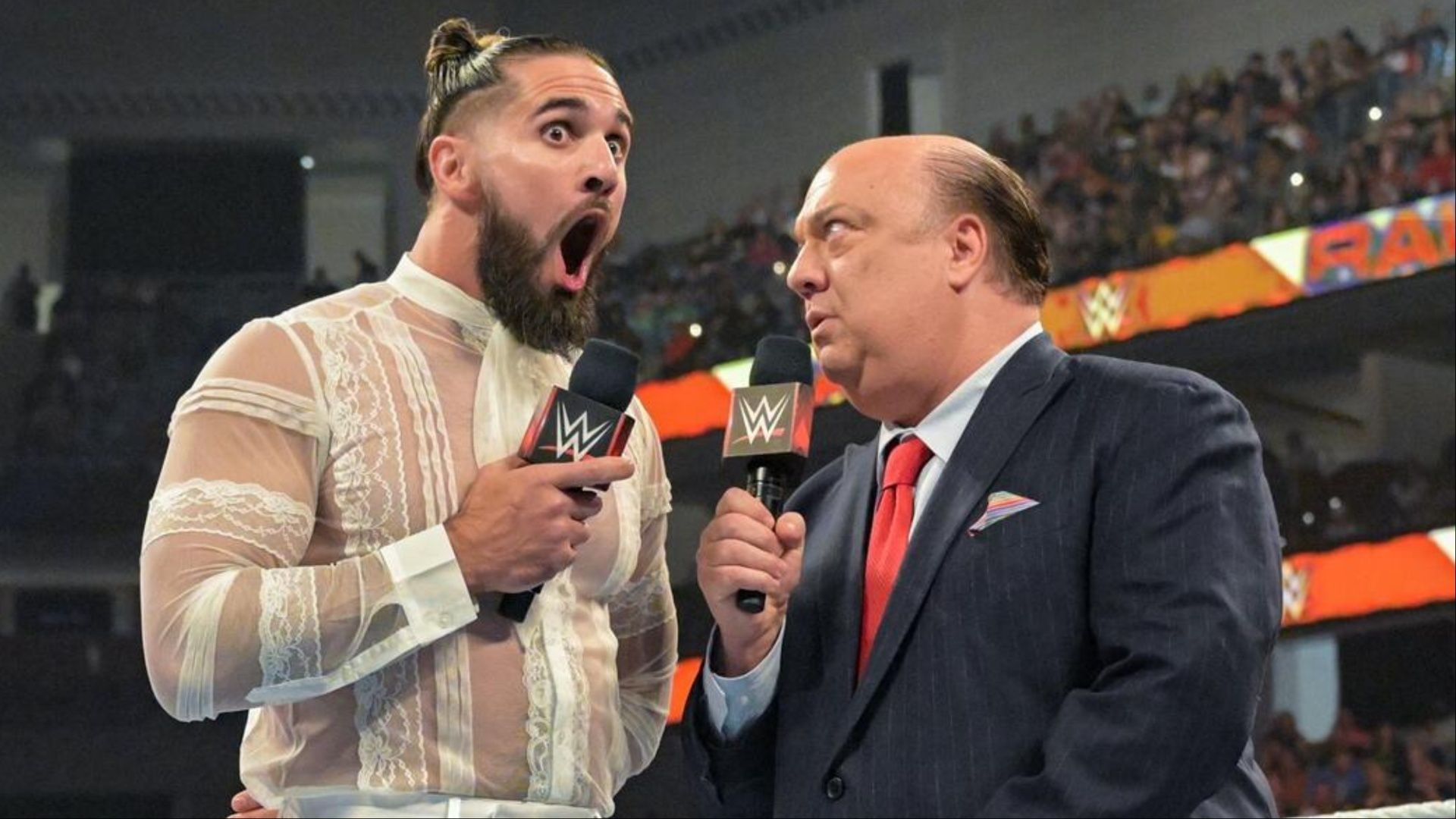 Seth Rollins and Paul Heyman. (Photo: WWE.com)