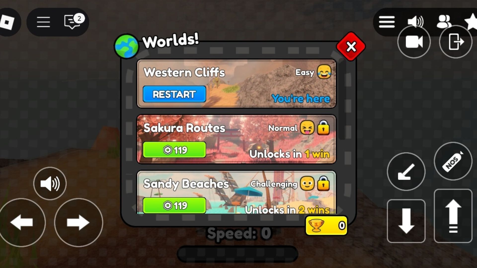 The World banner in-game (Image via Roblox)