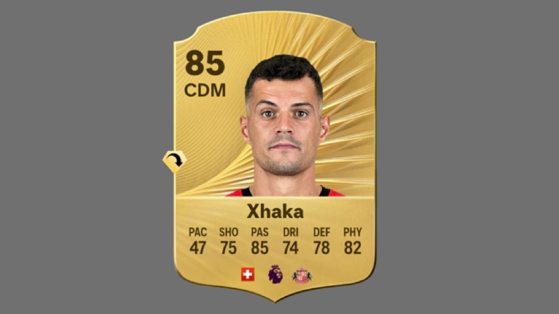 Granit Xhaka can be a good CDM to help you send defense-breaking long passes (Image via EA Sports)