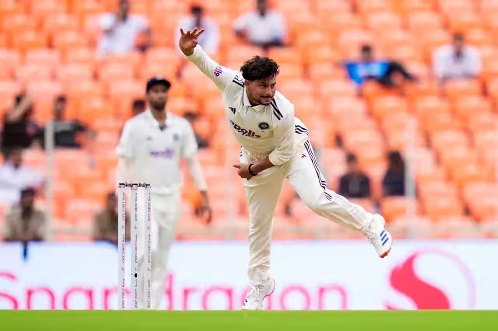 Kuldeep Yadav picked up four wickets in the first Test against the West Indies. [P/C: BCCI]