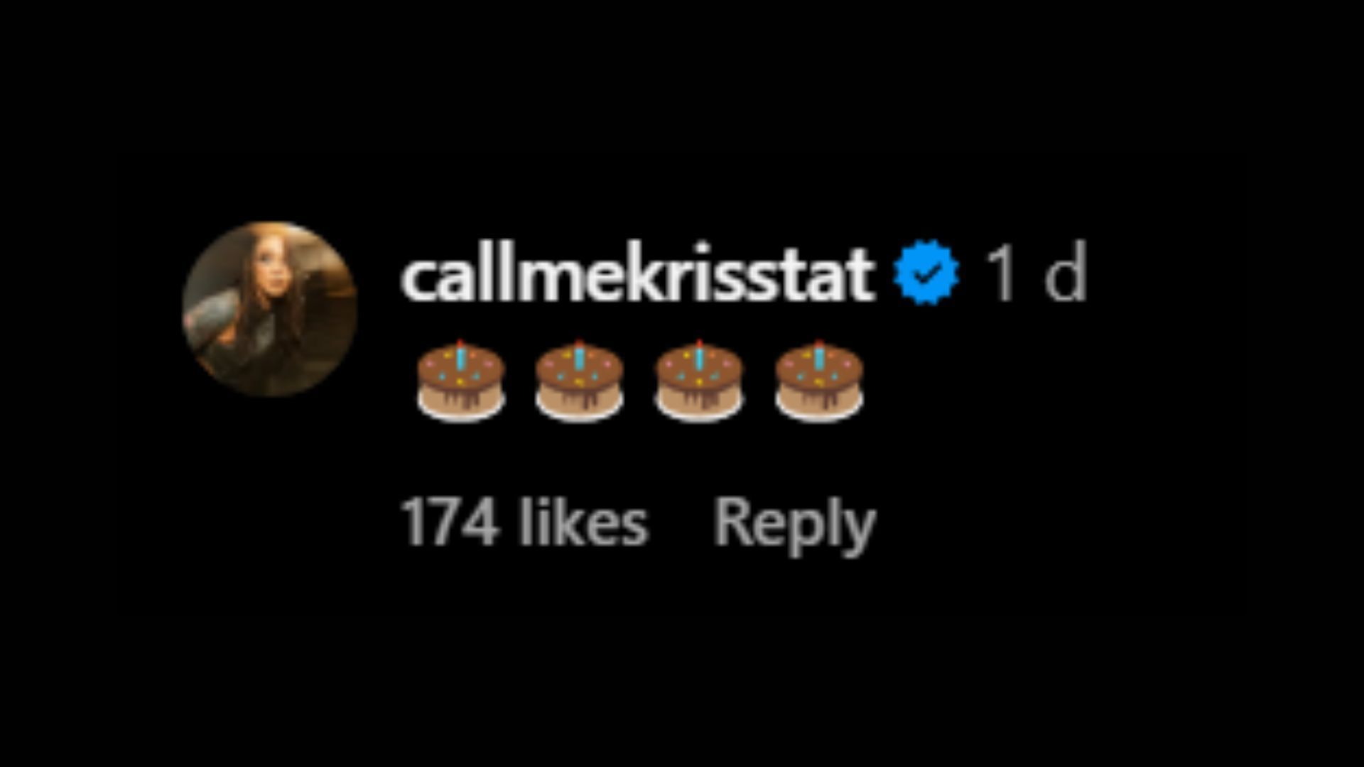 Statlander responds to Mone's images. (Image via Mone's Instagram)