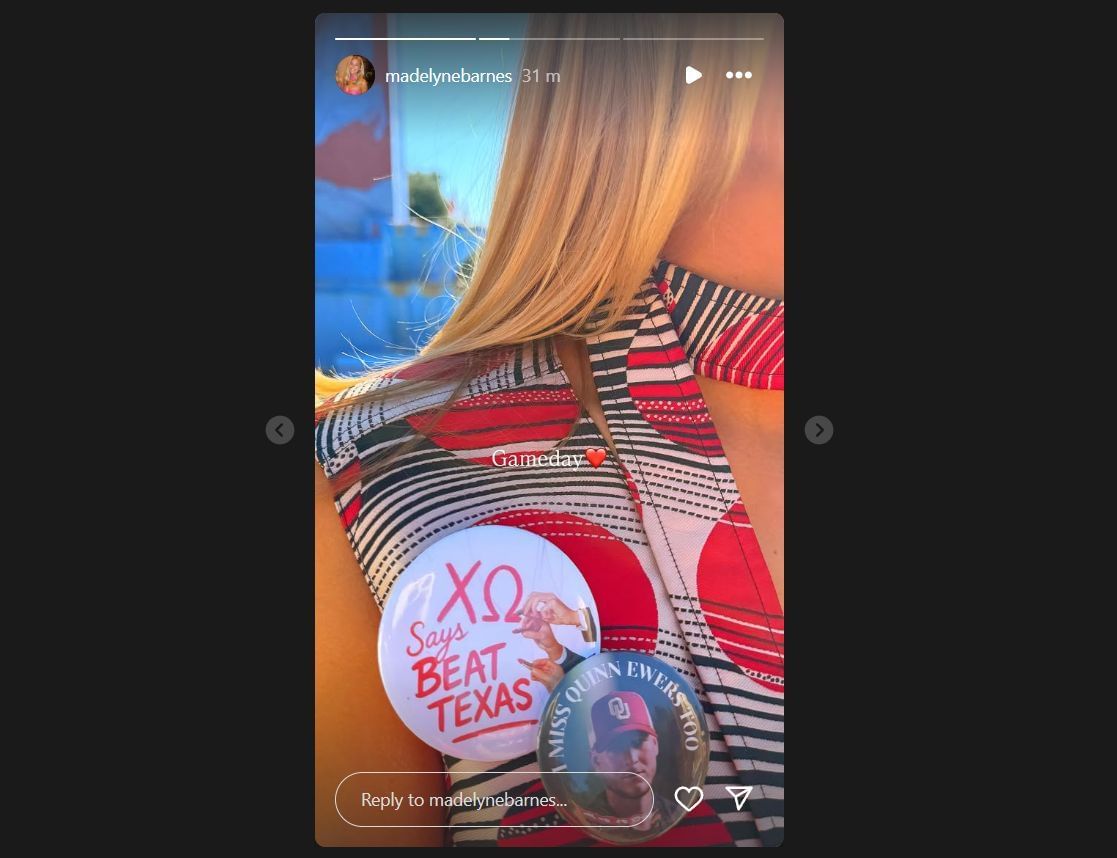 Madelyn Barnes IG story