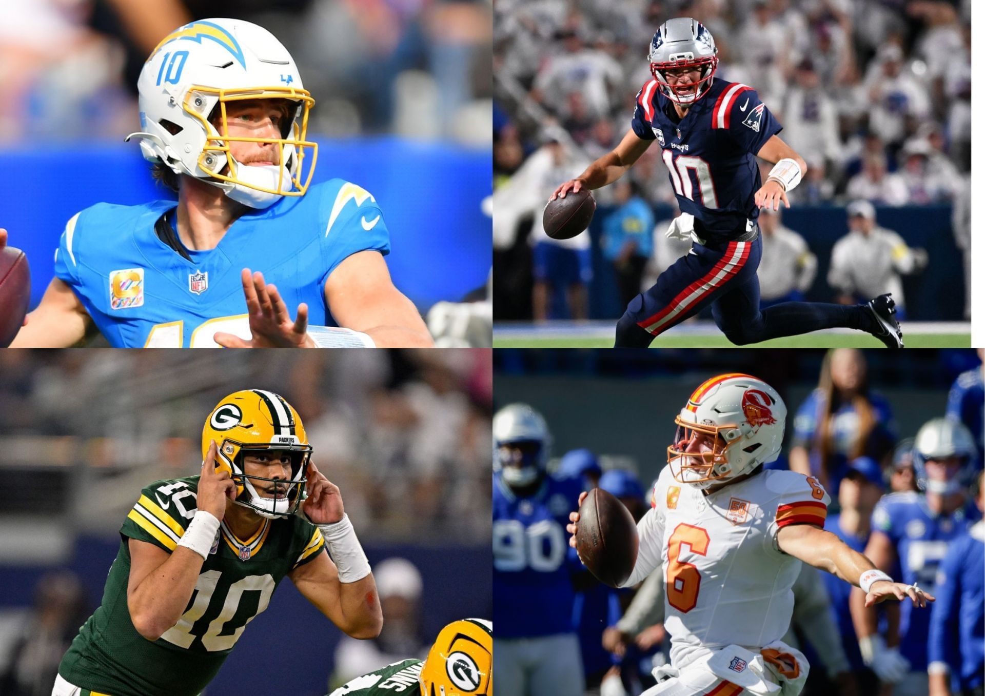 Week 6 Fantasy Football QB Rankings and Picks feat. Justin Herbert, Drake Maye, Jordan Love, and Baker Mayfield