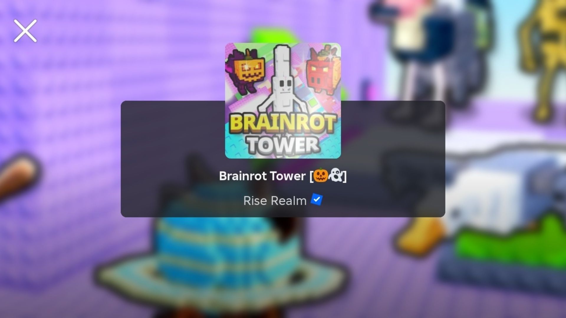 Brainrot Tower game banner (Image via Roblox)