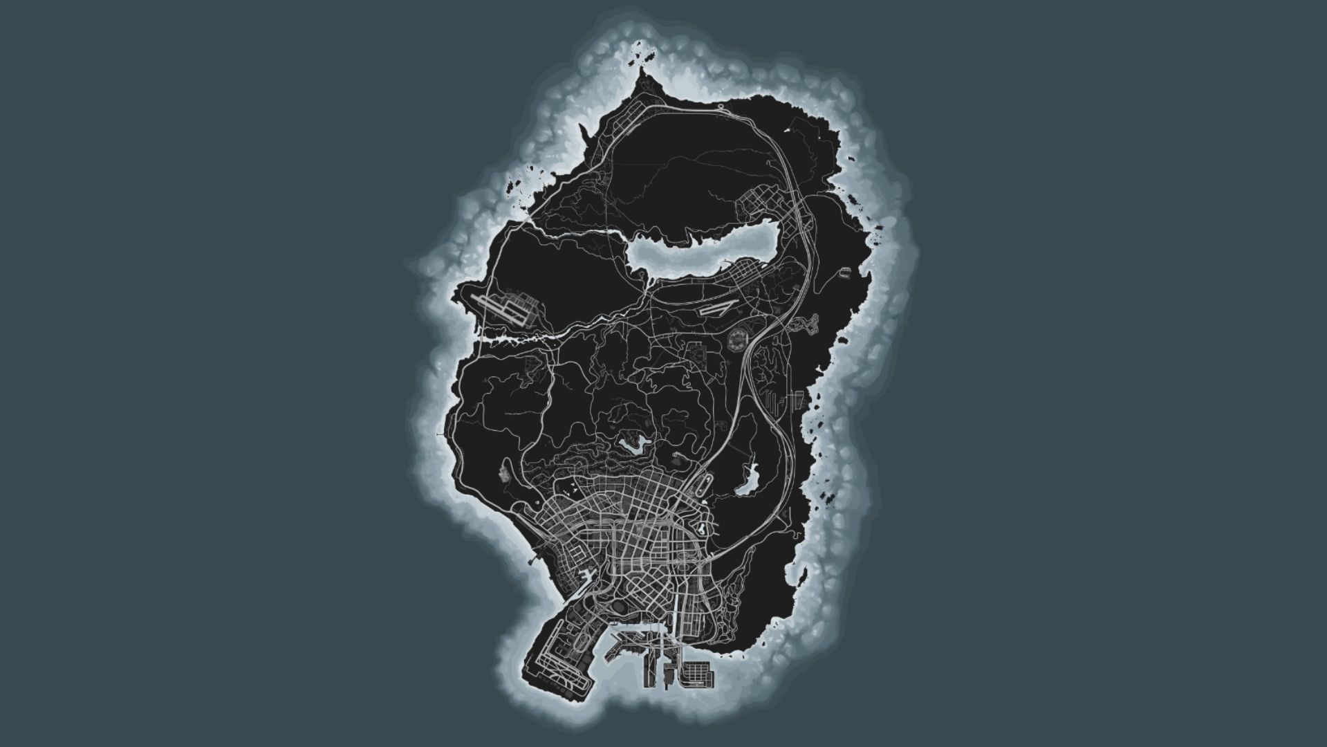 Lack of road options to drive across the map for missions (Image via GTAweb.eu)