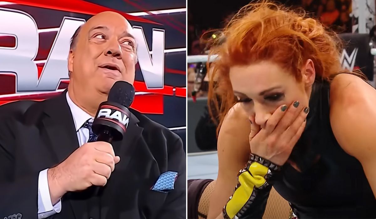 Paul Heyman &amp; Becky Lynch. [Image credits: WWE on YouTube]