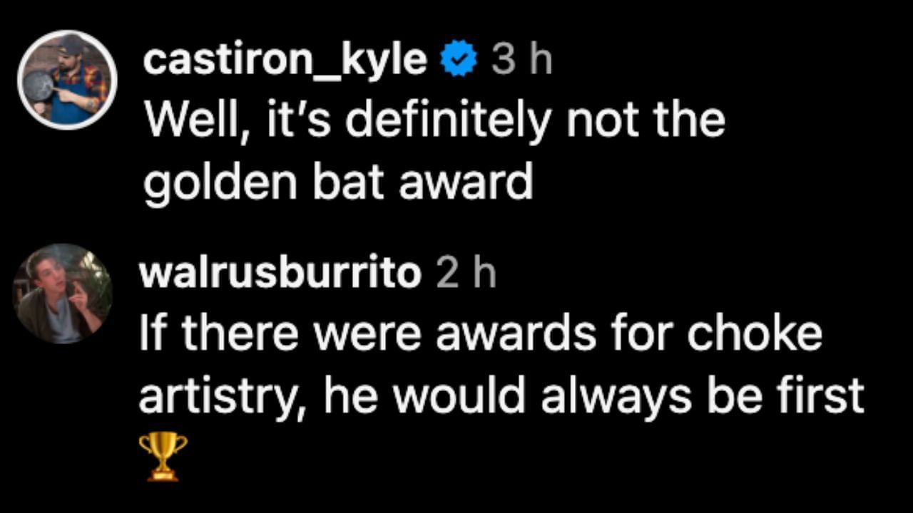 Screenshots of fans&#039; comments on Instagram (Images from - Instagram.com/@phillies)