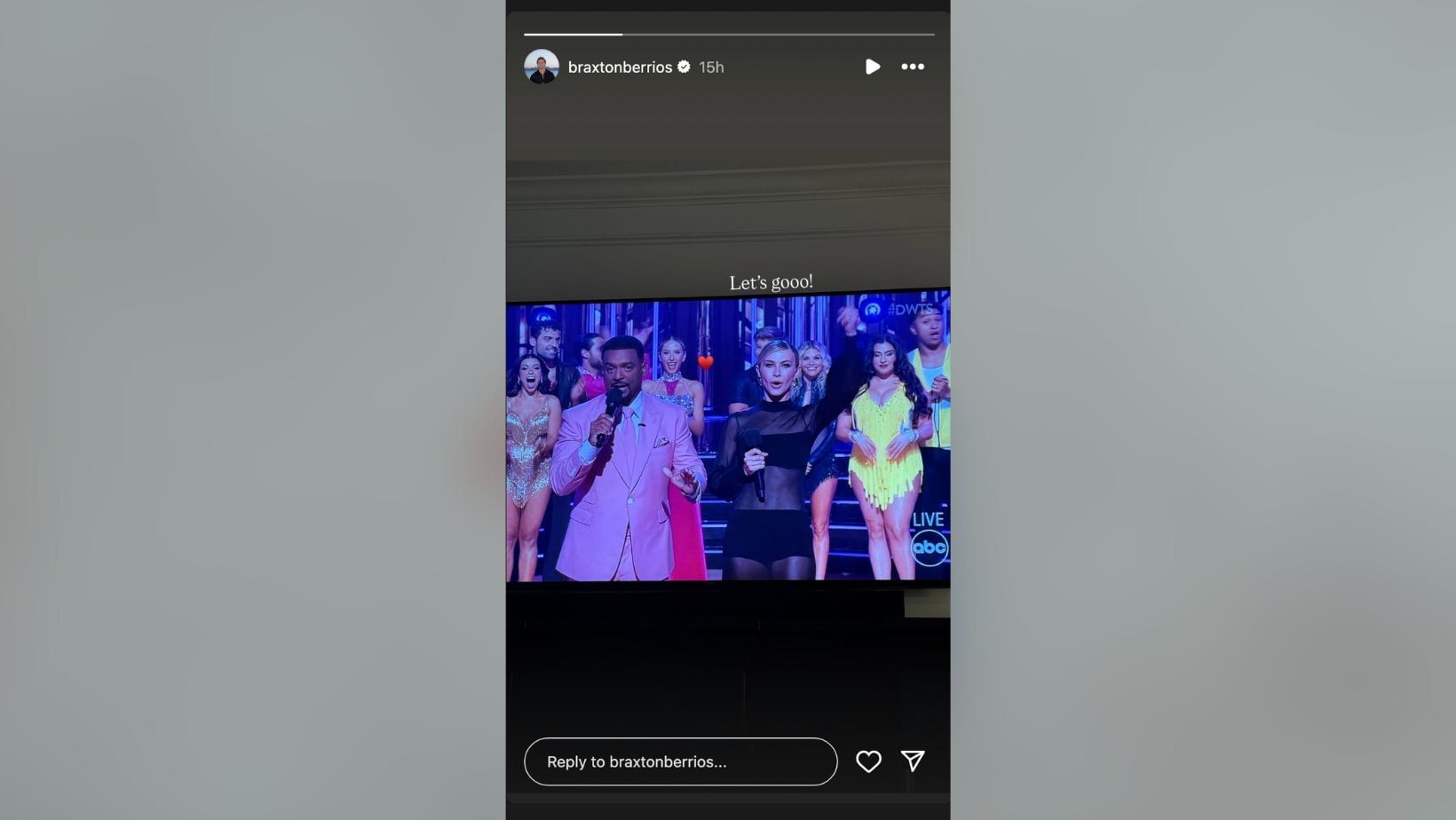 Braxton Berrios drops 2-word message supporting GF Alix Earle in Week 3 of &#039;Dancing With the Stars&#039; (Image Credit: Berrios/IG)