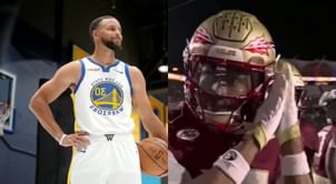 "Embarrassing," "FSU education on full display": CFB fans roast Seminoles WR for hitting Steph Curry "night night" move while being down 19 points
