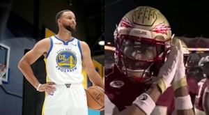 "Embarrassing," "FSU education on full display": CFB fans roast Seminoles WR for hitting Steph Curry "night night" move while being down 19 points