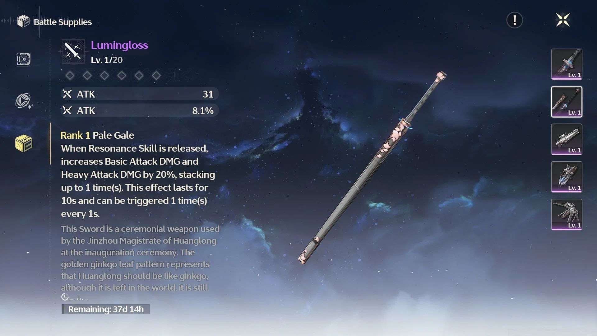 Lumingloss je zbraň Battle Pass (obrázek přes Kuro Games)