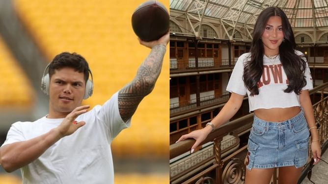 Dillon Gabriel's fiancée Zo Caswell ditches Browns' signature color for off-beat shade during Week 6 game vs. Steelers