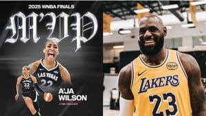 "Savannah & I watching our game bring it home": LeBron James celebrates A'ja Wilson’s latest triumph with heartfelt shoutout