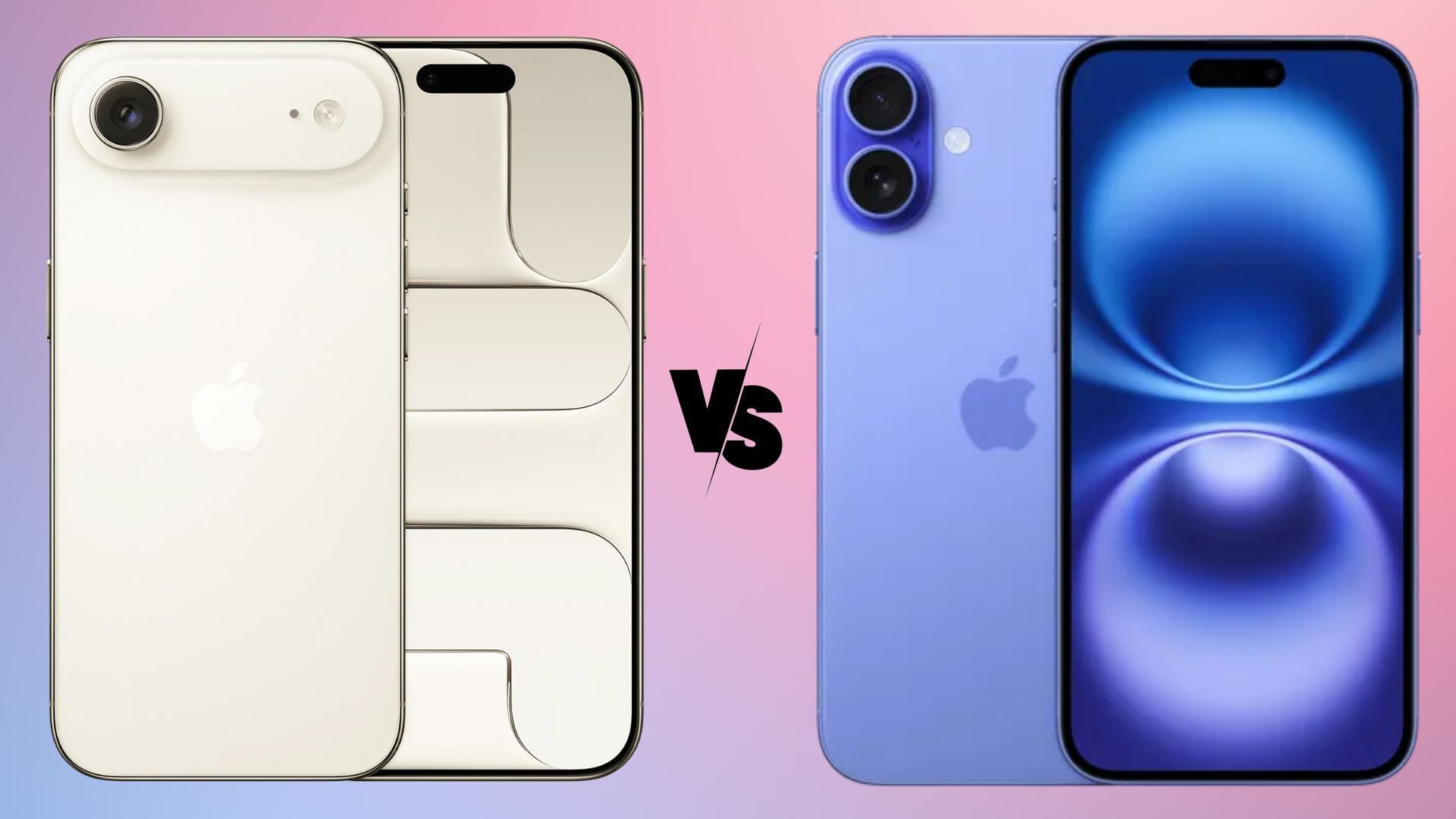 The iPhone Air vs iPhone 16 Plus comparison (Image via Apple)