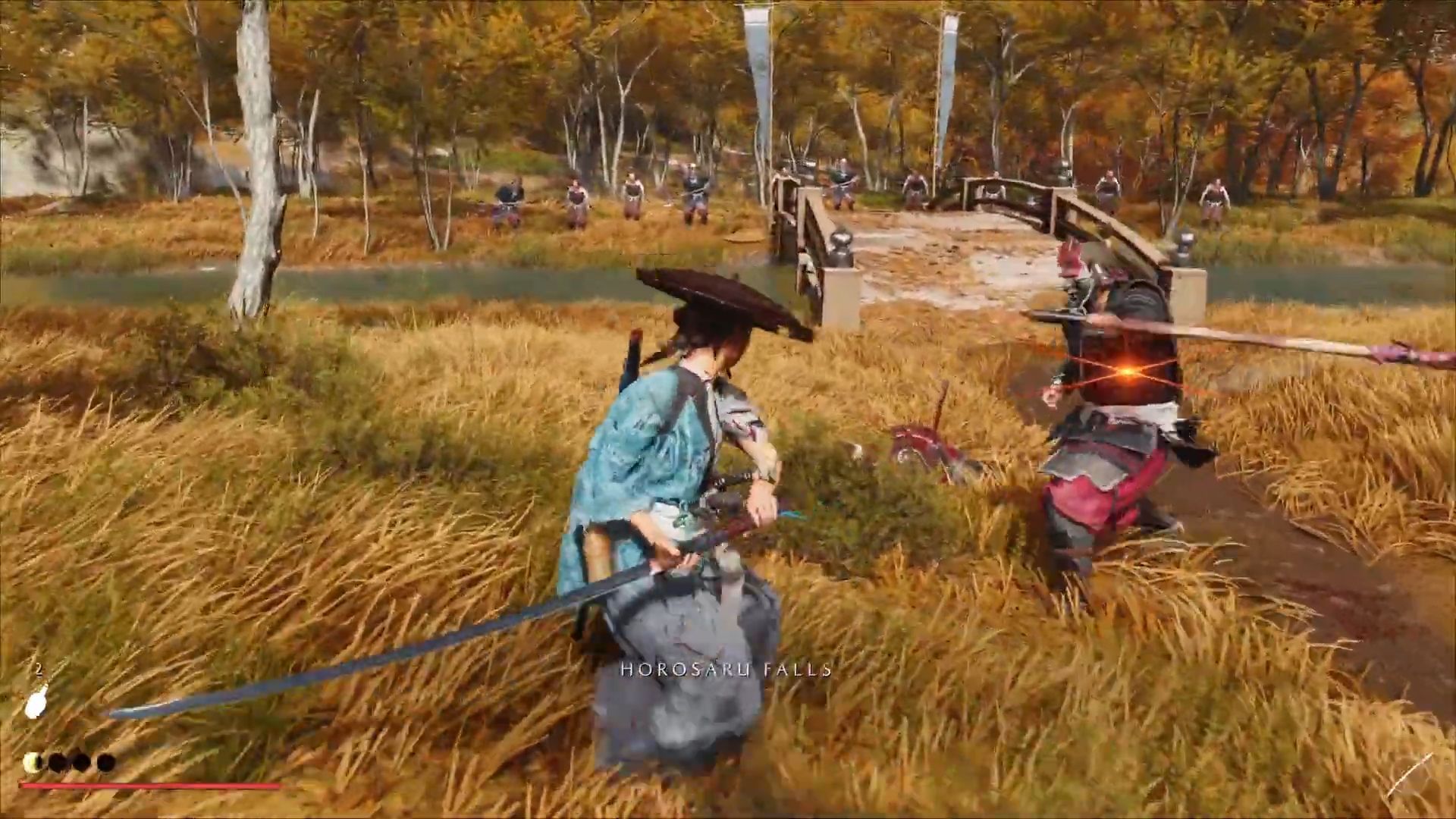 Take down the Saitos&#039; soldiers (Image via Sportskeeda Gaming || Sucker Punch)
