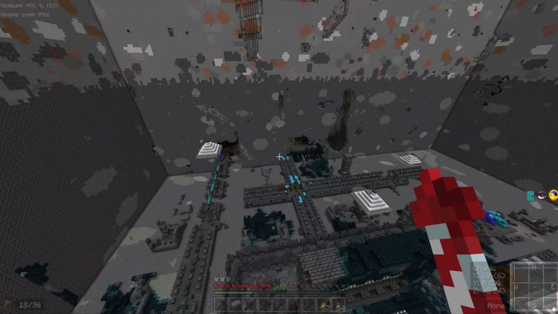 A Minecraft player excavated an entire ancient city (Image via Reddit/ /Mojang Studios)