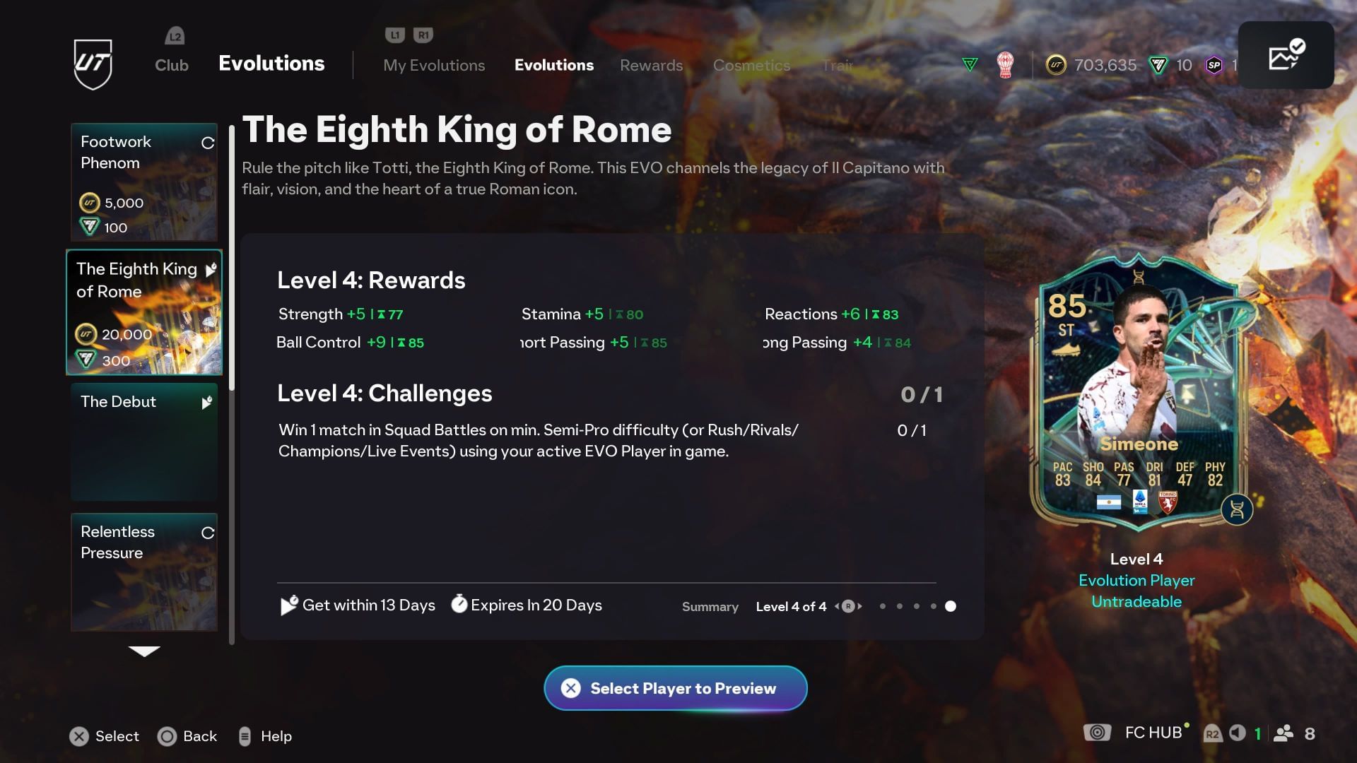 EVO má štyri úrovne (obrázok prostredníctvom EA Sports)