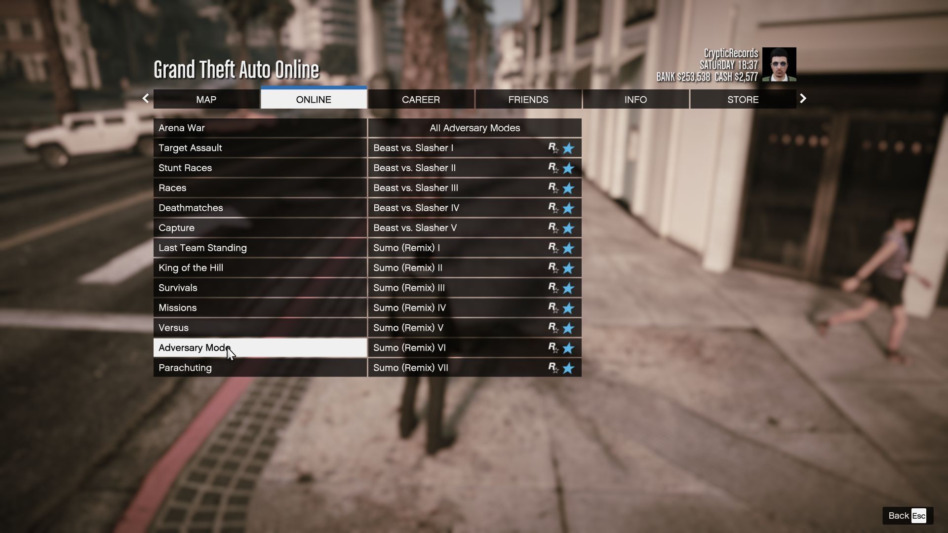 Dive into Online and select the mode from the playlist to play Beast vs Slasher in GTA Online Halloween Haunts 2025 (Image via Sportskeeda Gaming || Rockstar Games)