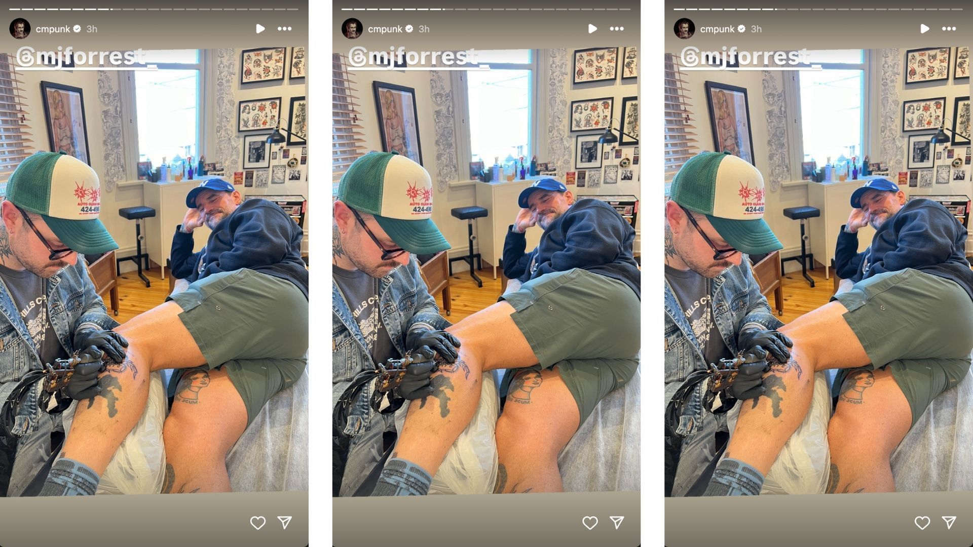 Punk showed off a new tattoo on social media. [Image credit: CM Punk on Instagram]