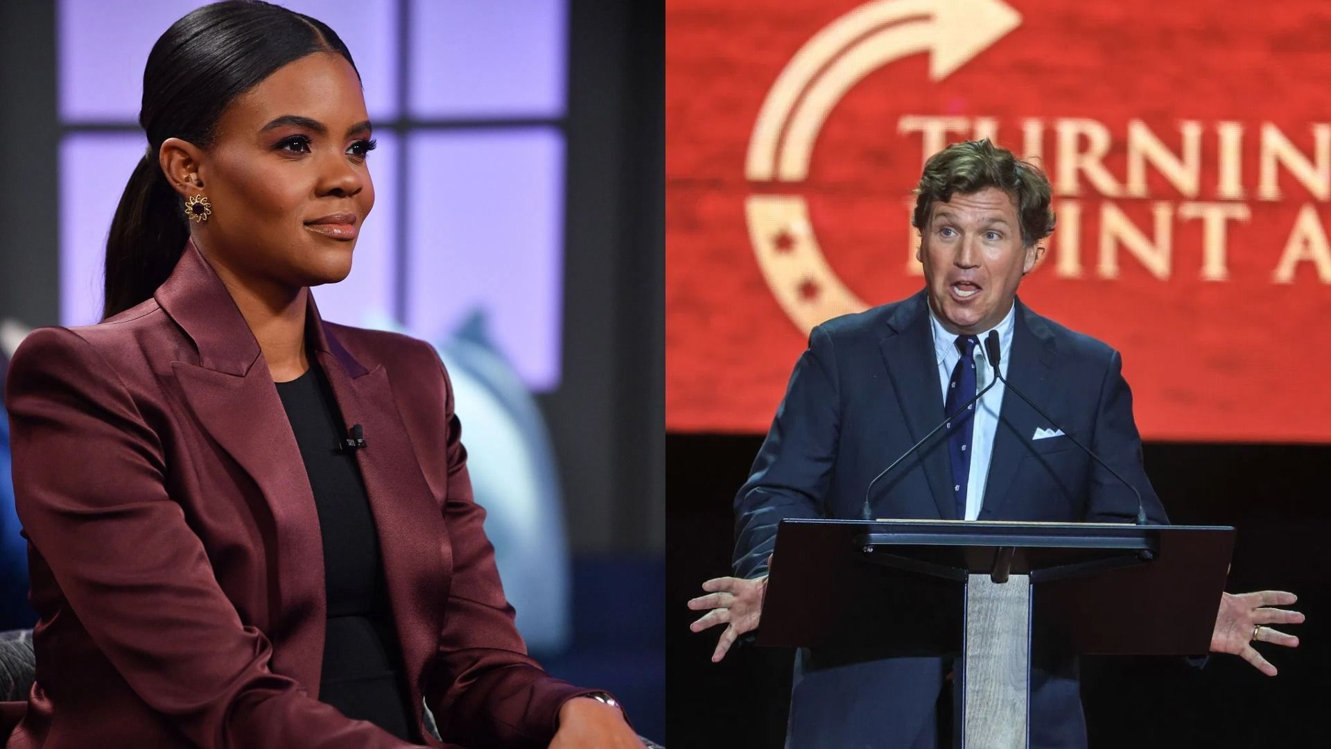 Candace Owens reacts to Tucker Carlson speaking at Turning Point  USA event on September 21 (Image via Getty)