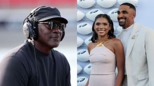 Jalen Hurts, wife Bry pay special honor to $3,800,000,000-worth Michael Jordan at World of Flight store grand opening in Philadelphia