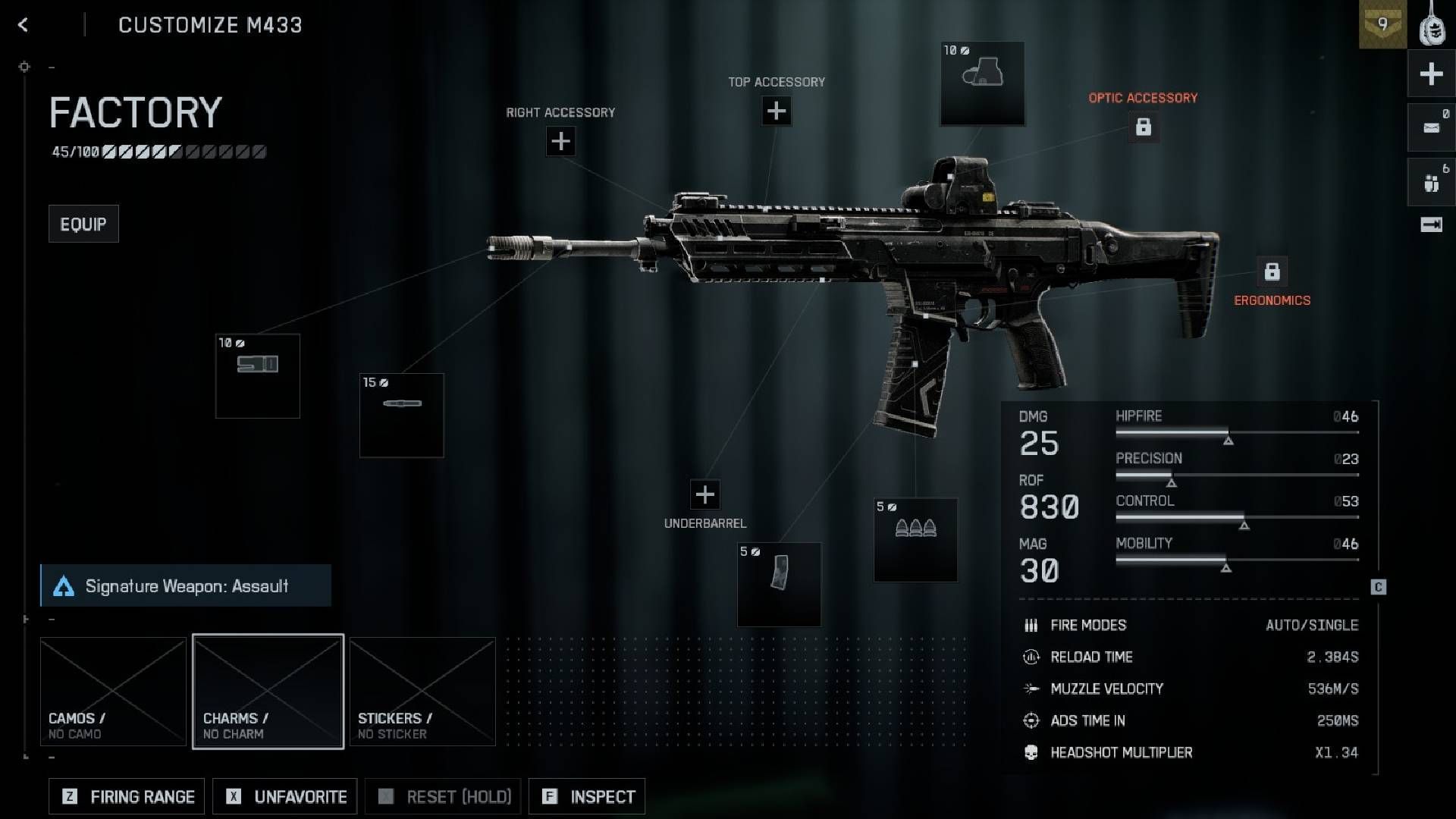 M433 Assault Rifle best loadout for Assault class (Image via Sportskeeda Gaming || EA)