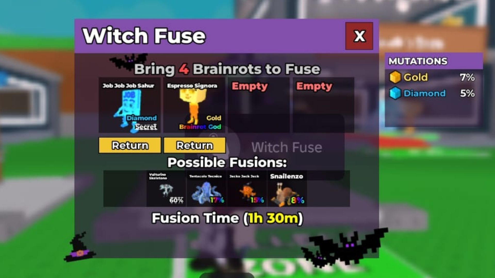 The Witch Fuse menu (Image via Roblox)