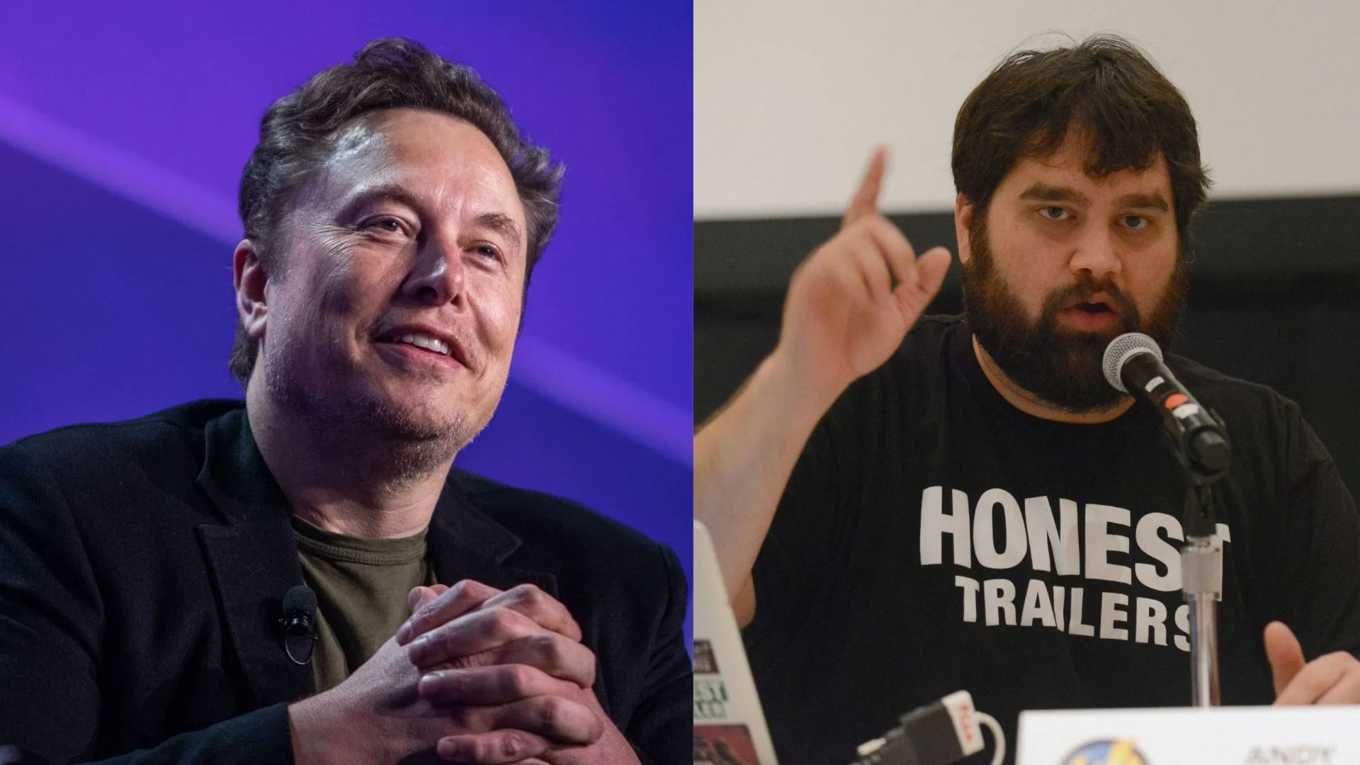 Elon Musk and Andy Signore (Image via Getty)