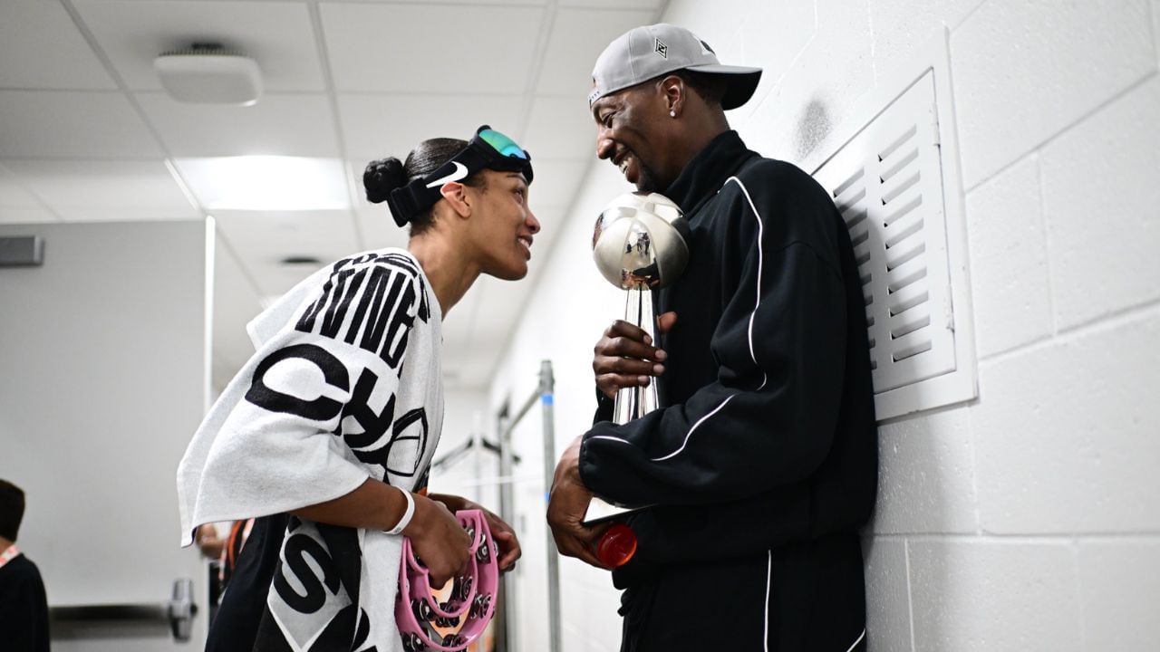 &quot;What winning smells like&quot;: Fans melt over Bam Adebayo&rsquo;s adorable struggle near beer-smelling A