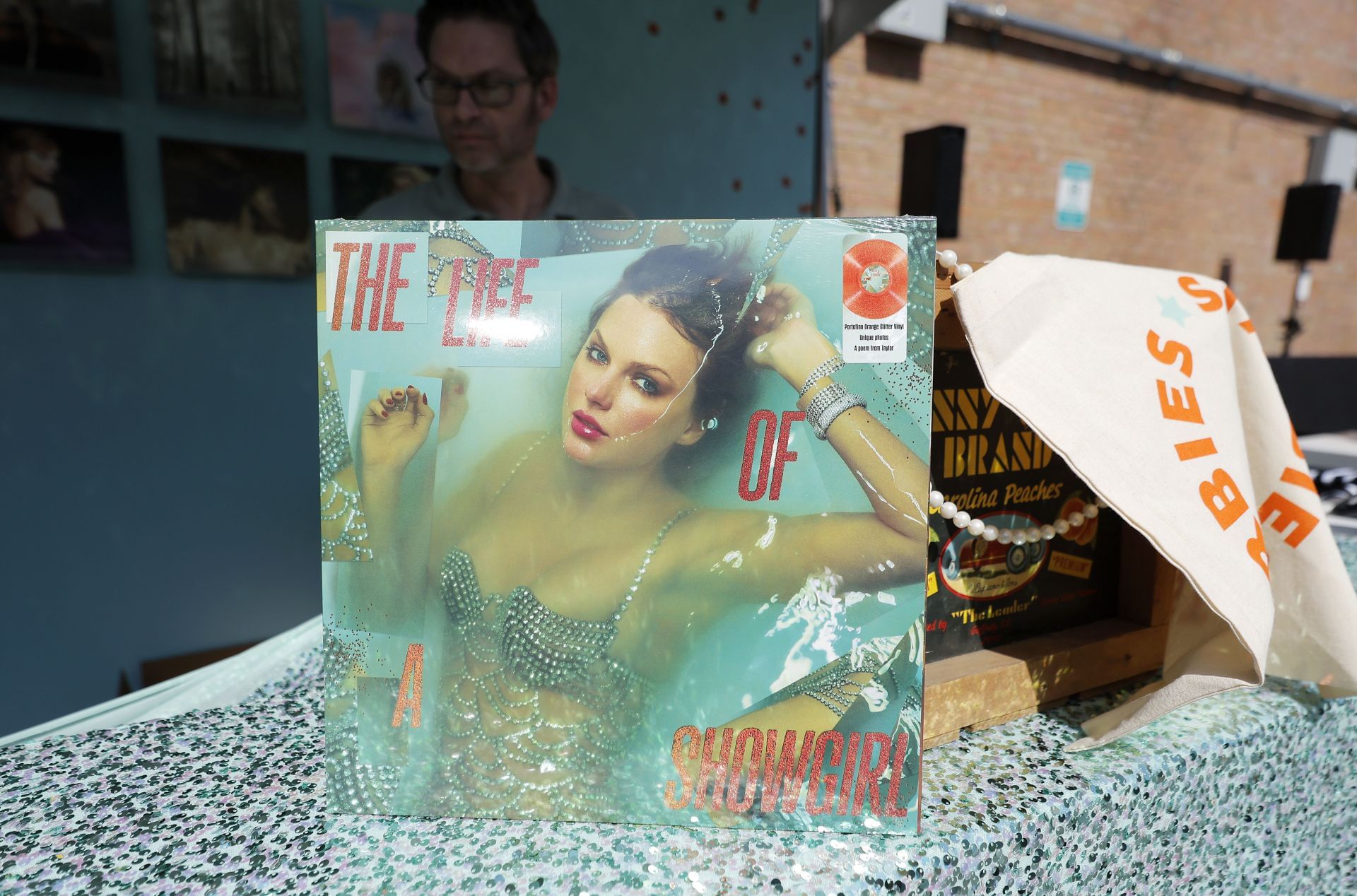 Taylor Swift&#039;s &quot;The Life Of A Showgirl&quot; vinyl (Image via Tibrina Hobson/Getty Images)