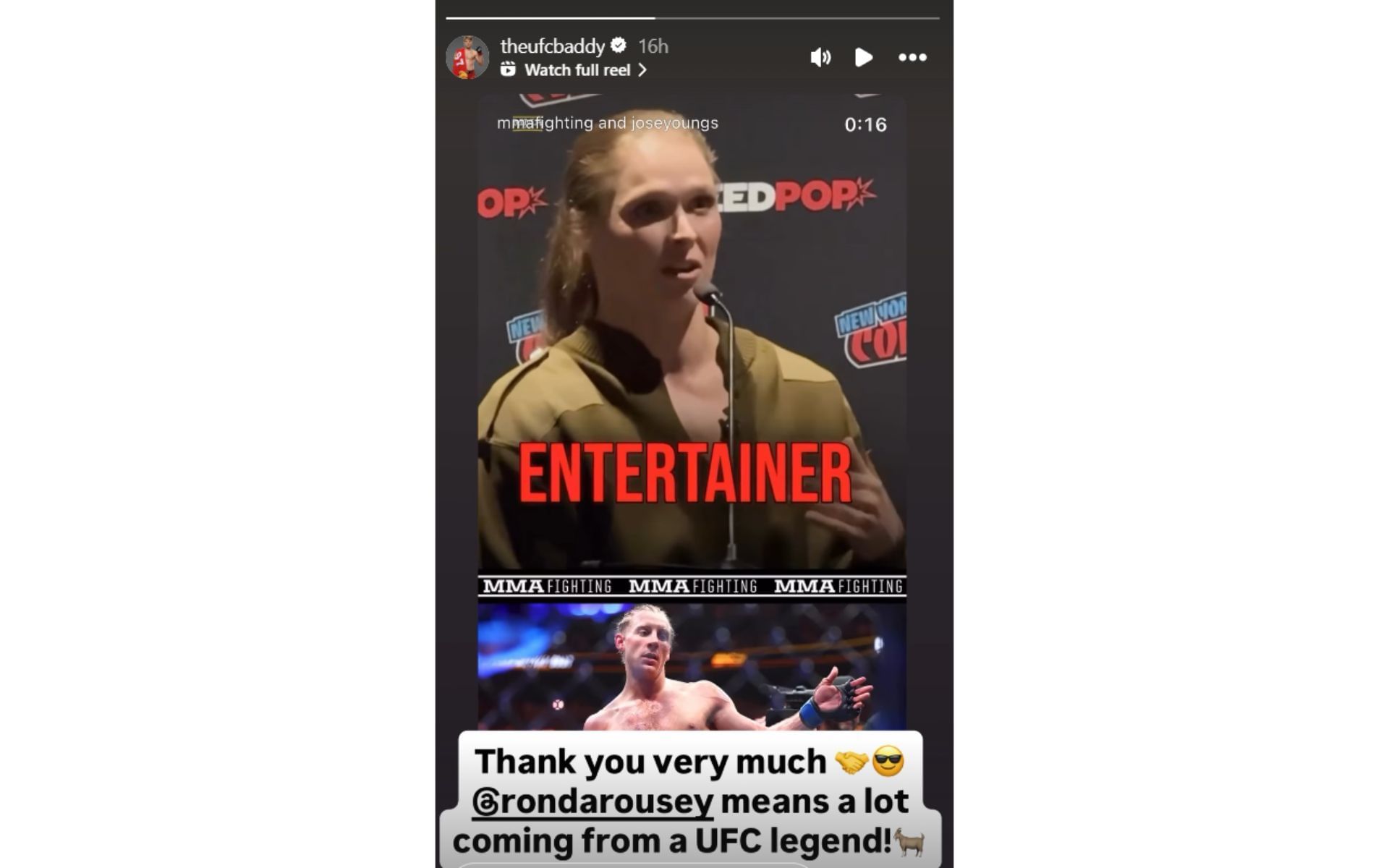 Screenshot of Paddy Pimblett&#039;s Instagram story.