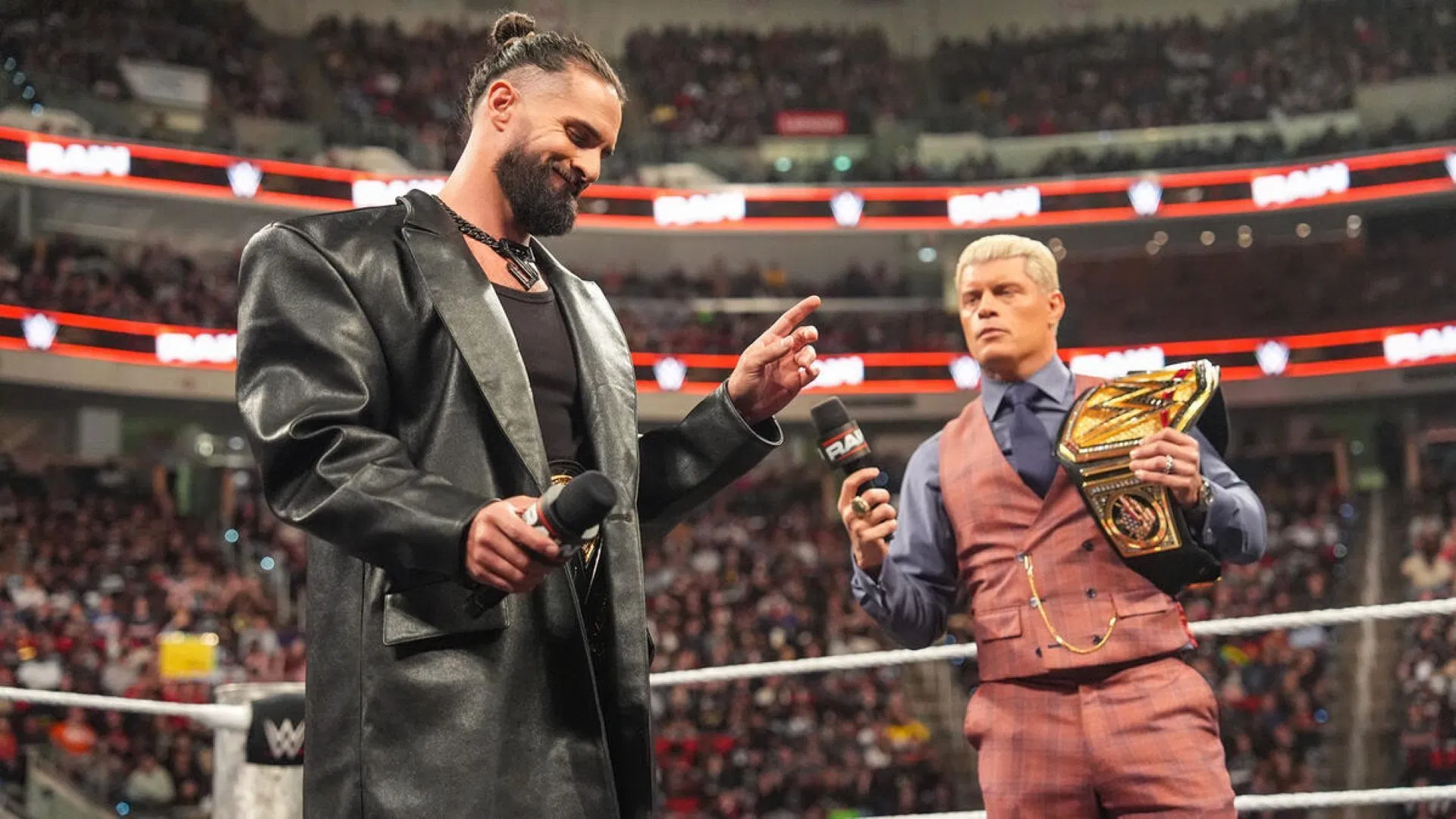 Seth Rollins is determined to beat Cody Rhodes in Perth. (Image Credit: WWE.com).
