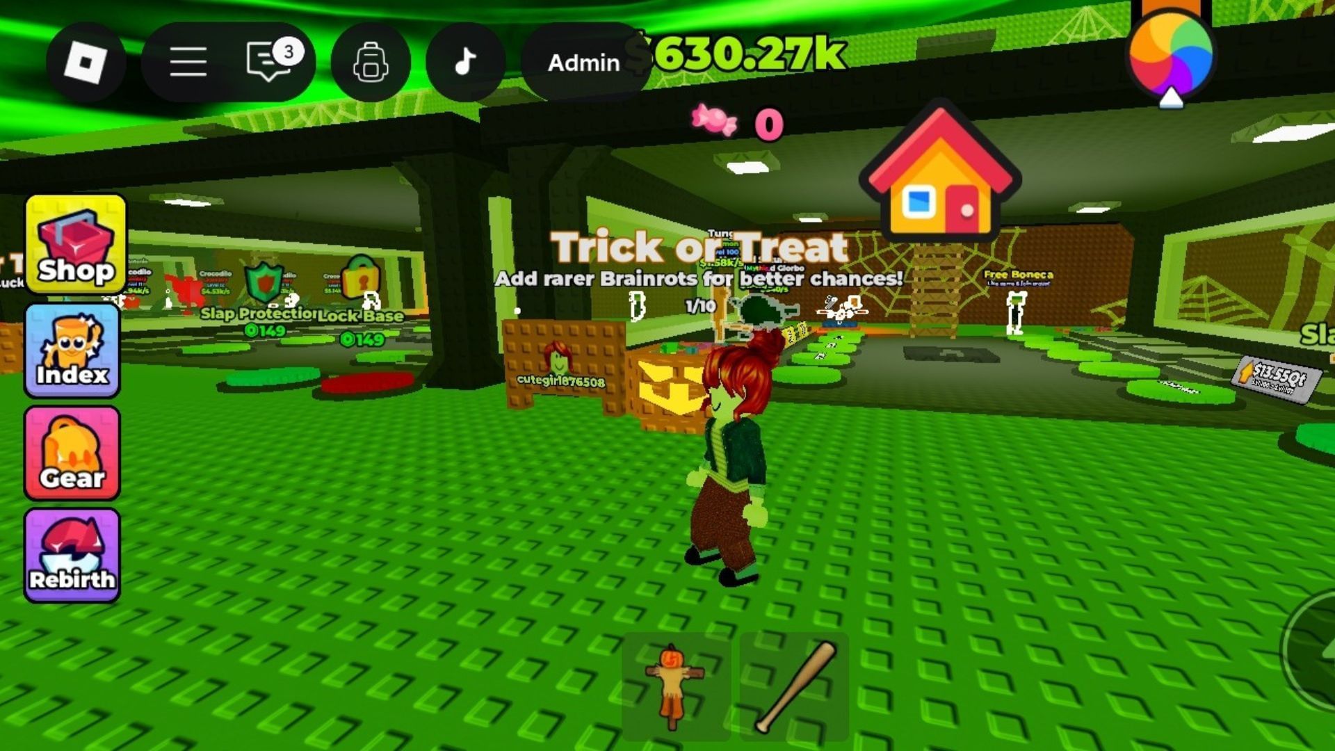 Trick-or-treat event (Image via Roblox )